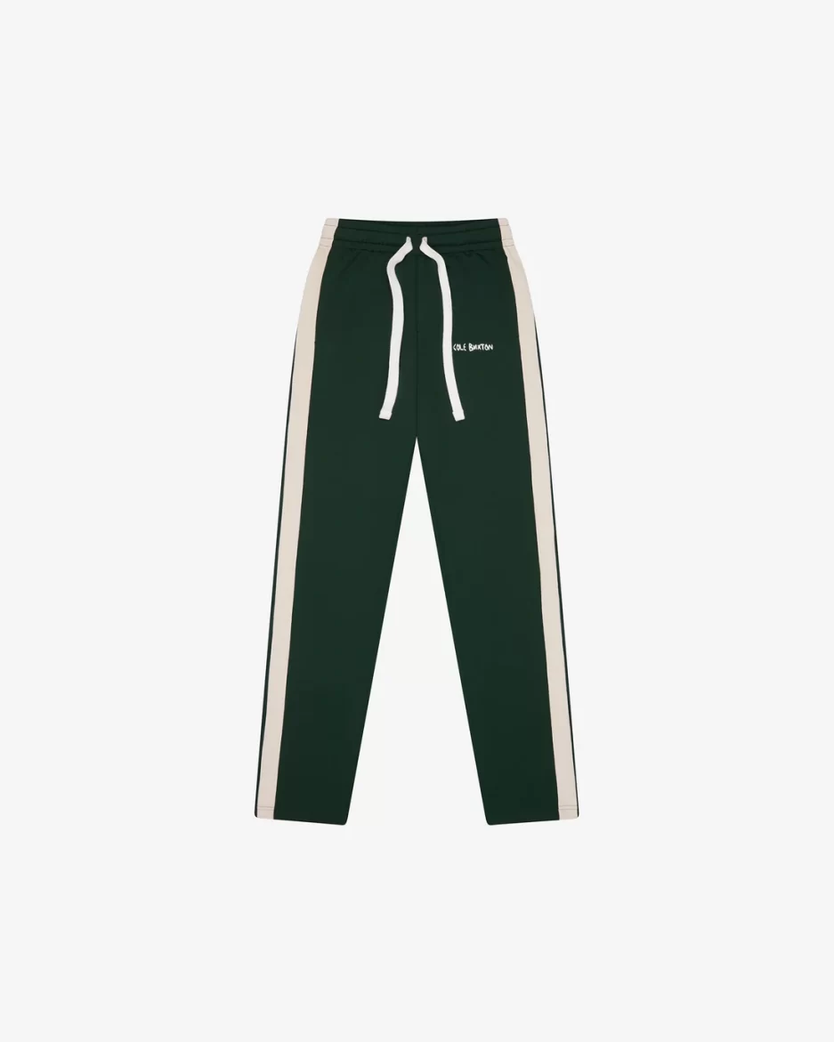 Cole Buxton Hand Embroidery Track Pants Forest Green