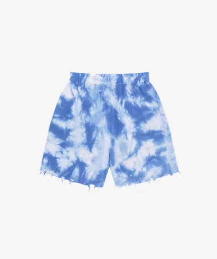 COLE BUXTON DISTRESSED COTTON KNIT SHORTS