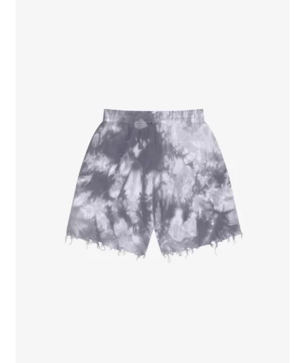 COLE BUXTON DISTRESSED COTTON KNIT SHORTS