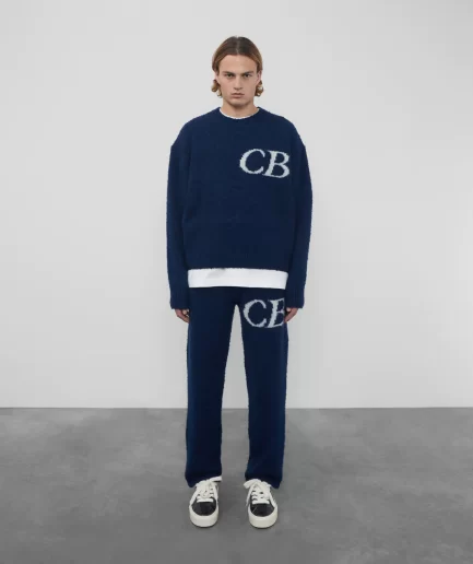 Cole Buxton Cb Logo Knit Blue Pants