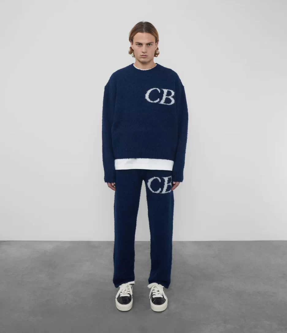 Cole Buxton Cb Logo Knit Blue Pants