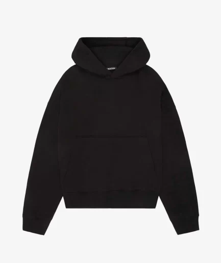 HEAVYWEIGHT CROPPED BLACK HOODIE